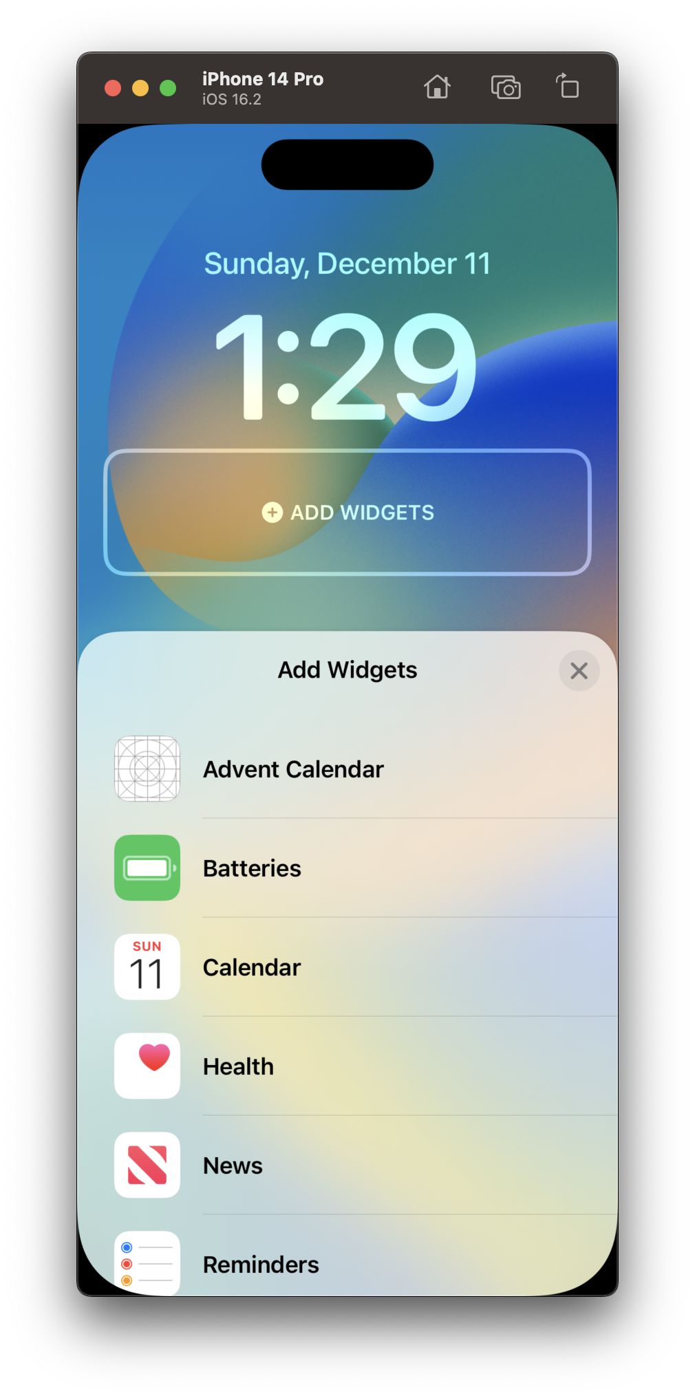 Add Widgets